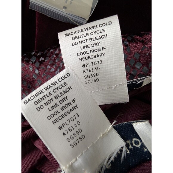 Vintage Susan Graver Shirt Set 1X Dark Red Velvet Blouse & Tank Top NWT - Picture 15 of 16